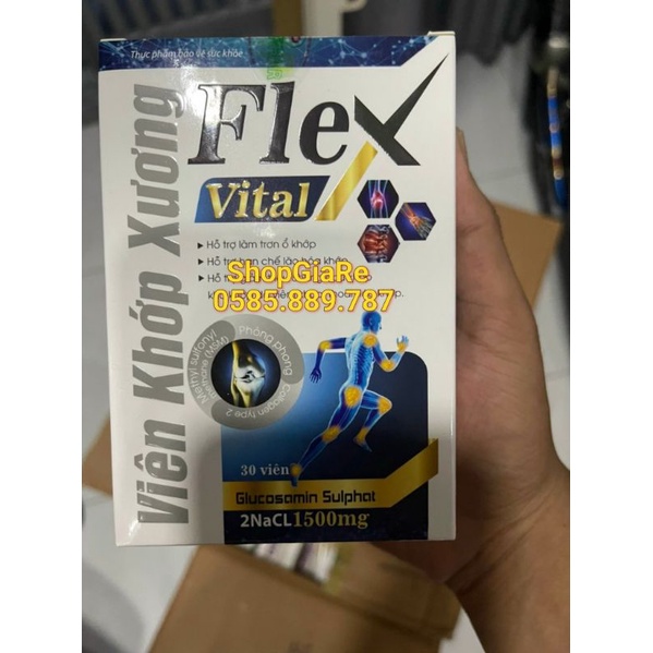 Viên Xương khớp Flex Vital chứ glucosamin Giúp xương chắc khớp khỏe, ngăn ngừa thoái hóa khớp, tái tạo mô sụn