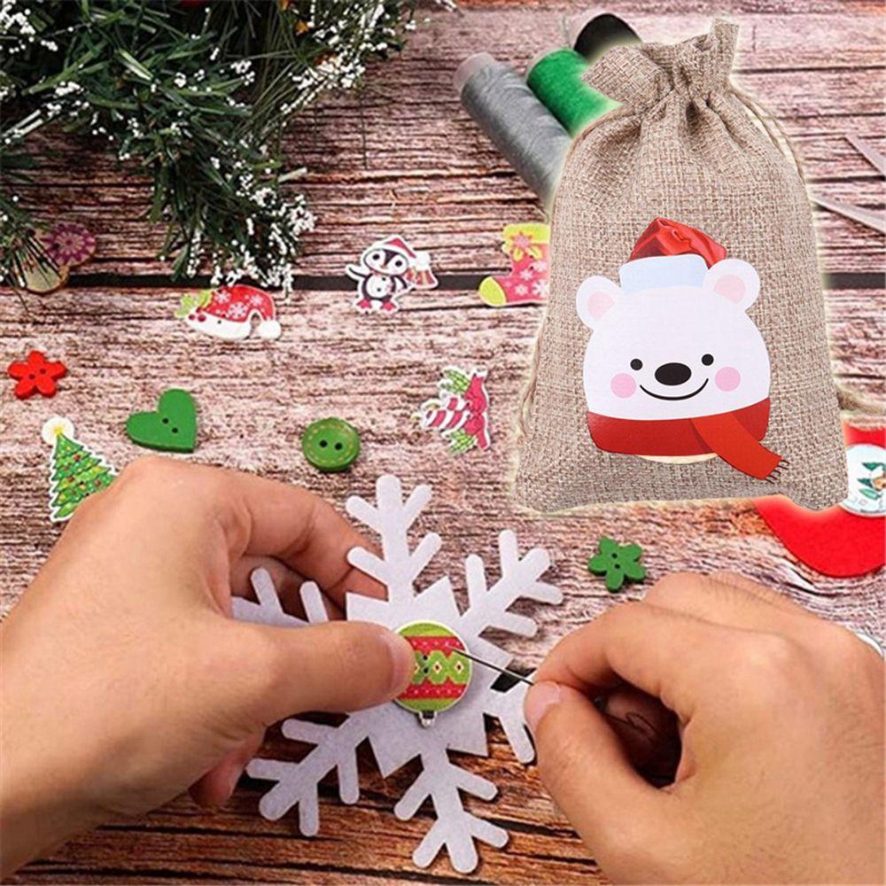 Túi Dây Rút Đựng Kẹo / Trang Sức In Họa Tiết Ông Già Noel Trang Trí Tiệc Cưới / Giáng Sinh
