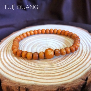 Vòng gỗ hạt khắc chữ Phật 4mm