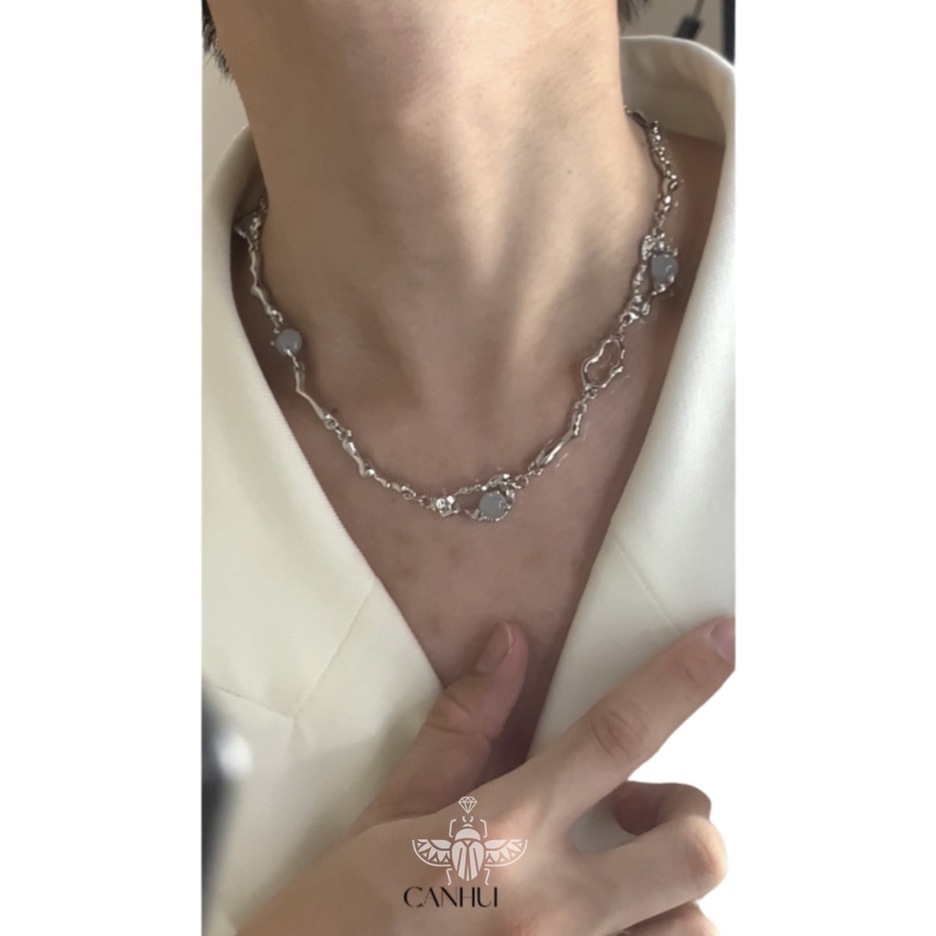 Vòng cổ Mặt Hình Mắt Mèo Đính Đá Sang Trọng Cho Nam Nữ