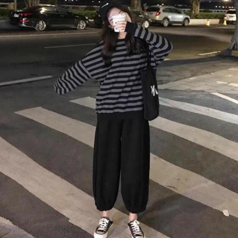[SIẺU HOT] Quần Jogger Nữ Dài Ống Rộng Có Bo SIMPLE Ulzzang (ẢNH THẬT)