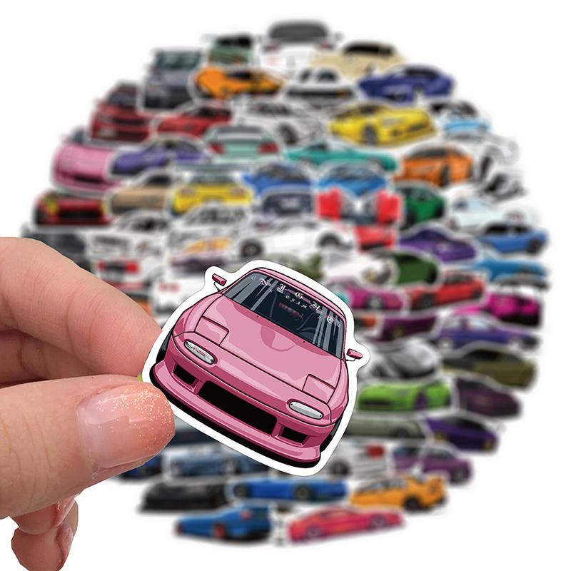 Bộ sticker chống thấm nước trang trí mũ bảo hiểm, laptop chủ đề car, oto các loại