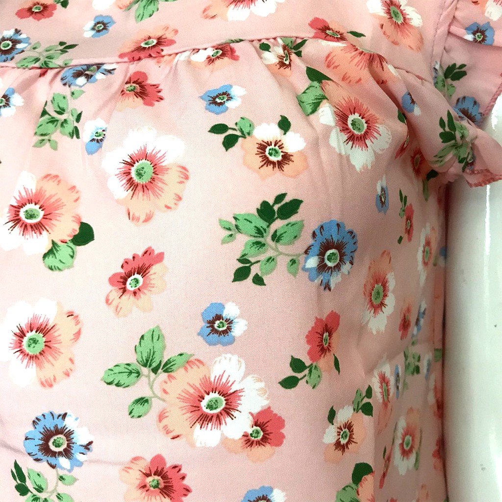 Đồ Bộ Nữ B02 VNXK Chất Liệu Lanh Lụa Dáng Lửng Họa Tiết Hoa Đại Tay Cánh Tiên Xinh Xắn | BigBuy360 - bigbuy360.vn