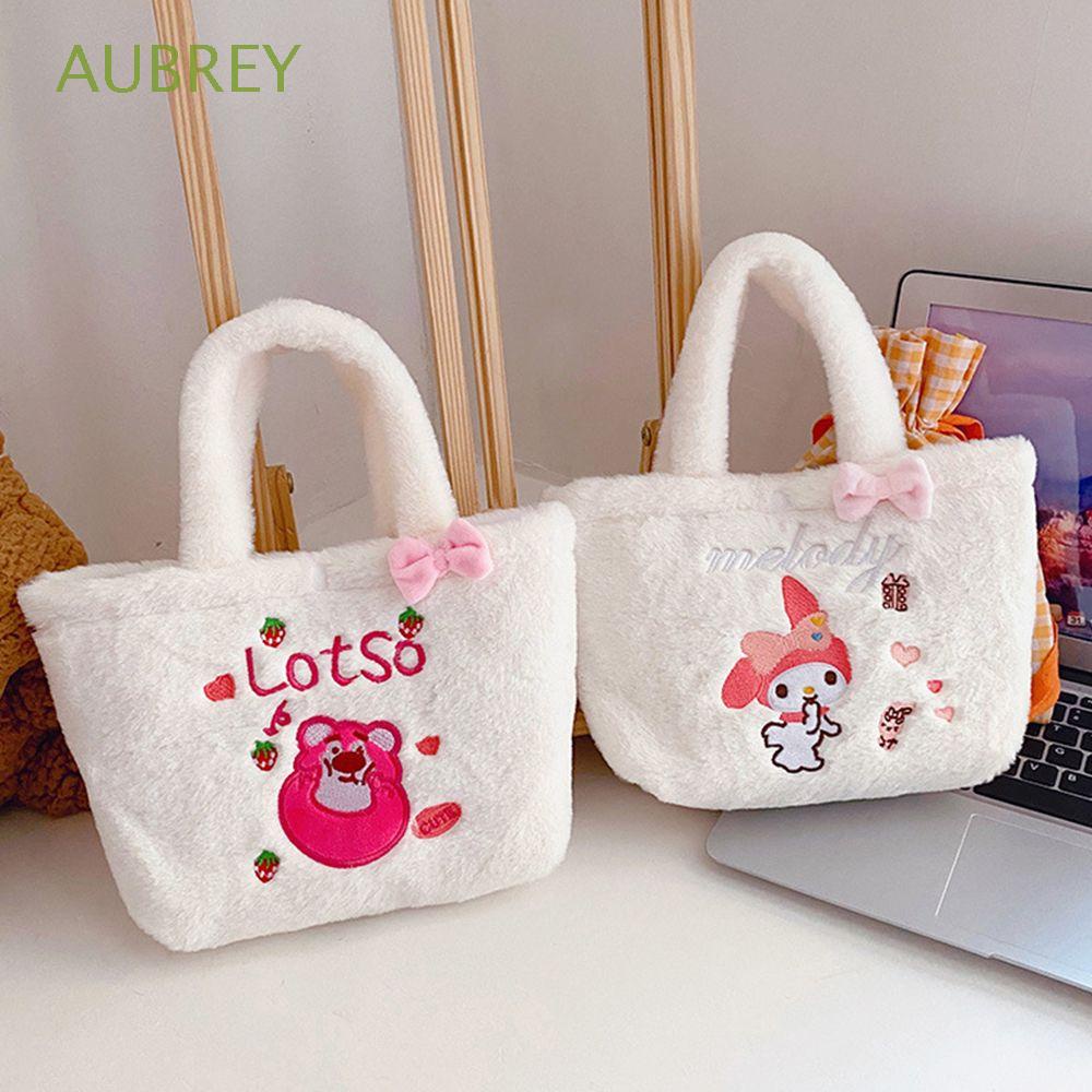 AUBREY Sweet Korean Style Handbags Portable Cute Small Bags Women Handbags JK Uniform Accessories All-match Travel Cinnamoroll Dog Strawberry Bear Melody Plush