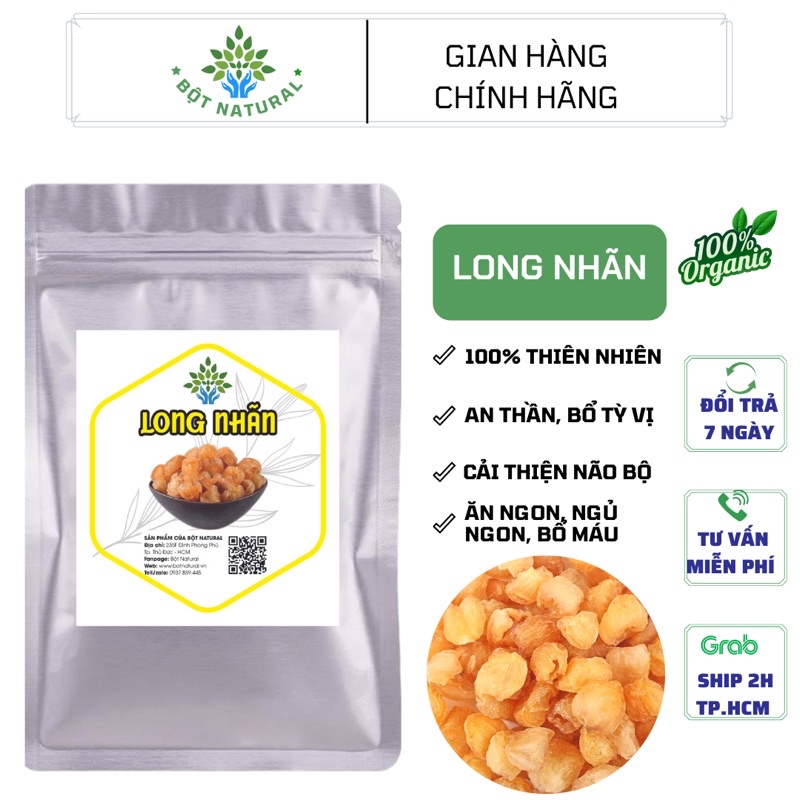 Nhãn sấy khô Hưng Yên loại ngon 500gr - đẹp da, an thần, dưỡng huyết, ngủ ngon | Bột Natural