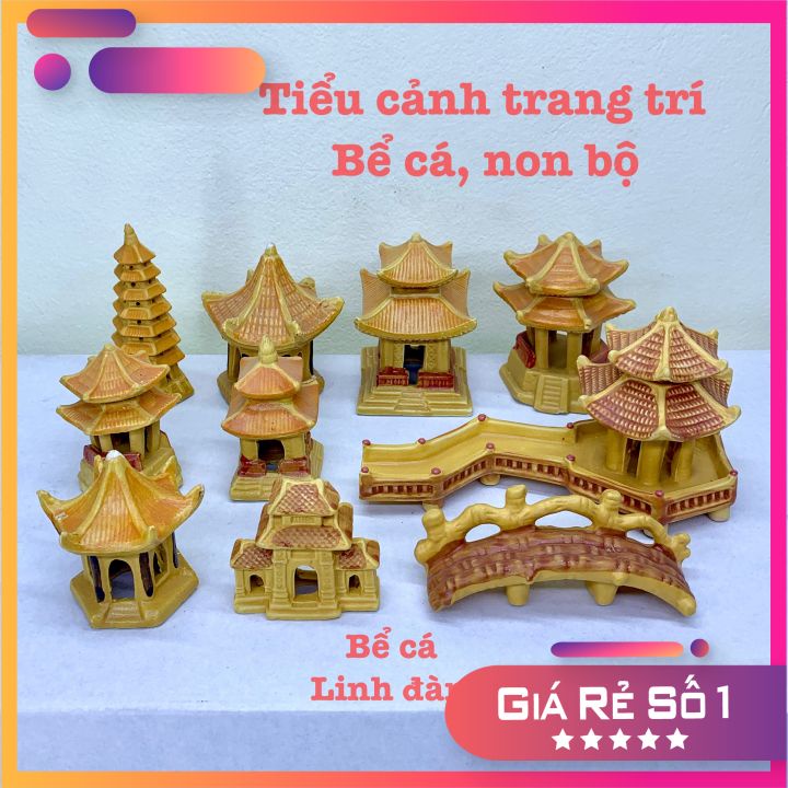 Tiểu cảnh trang trí bể cá, hòn non bộ, sân vườn, bàn làm việc