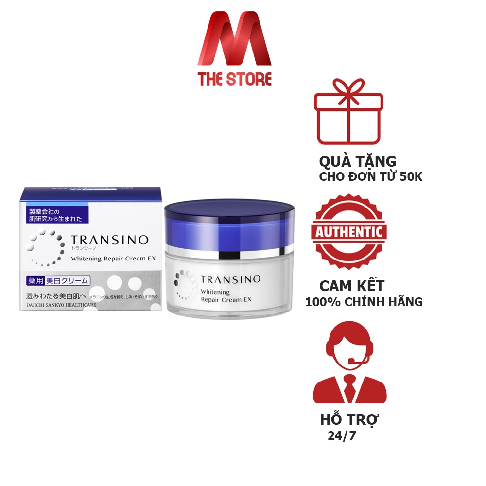 Kem Dưỡng Đêm Trắng Da Transino Whitening Repair Cream EX Nhật Bản 35g