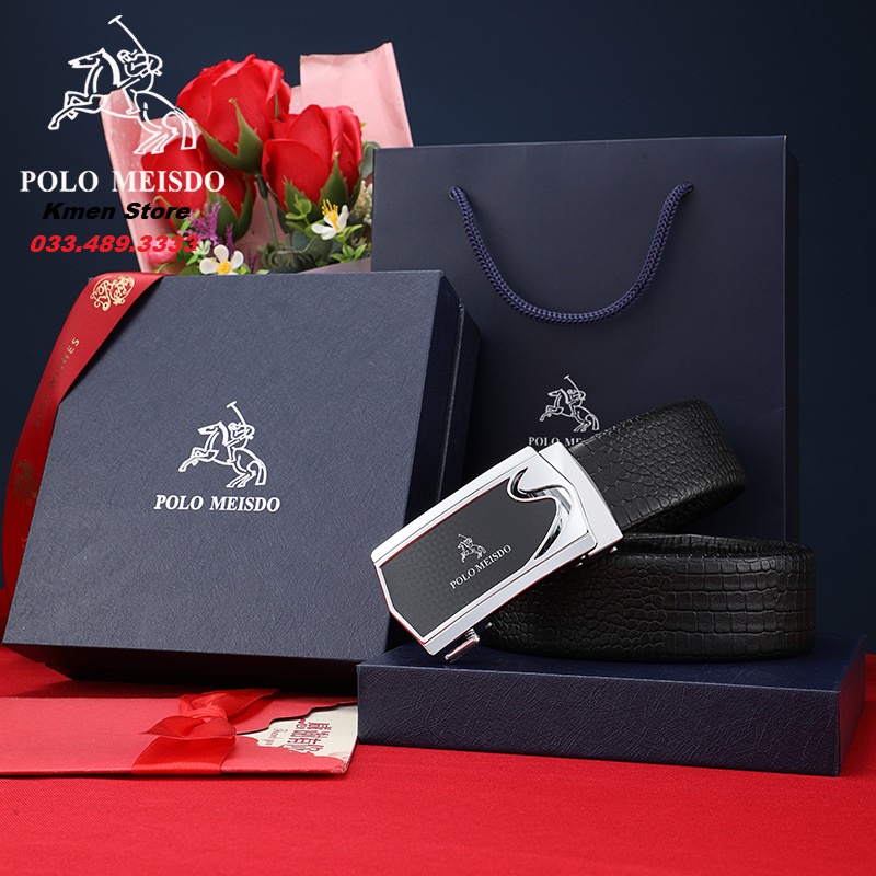 Thắt Lưng Nam Dây Nịt Nam Da Bò POLO MEISDO Sang Trọng Đẳng Cấp PL41