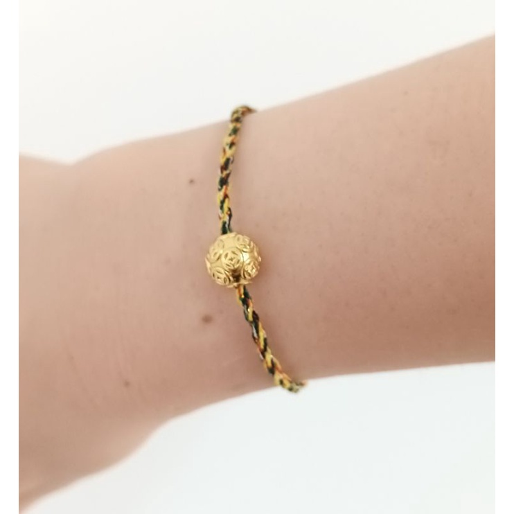 Vòng dây ngũ sắc mix bi biểu tượng kim tiền may mắn bình an