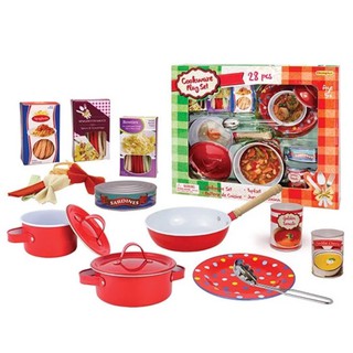 Bộ đồ chơi 26 dụng cụ nấu ăn màu đỏ Champion