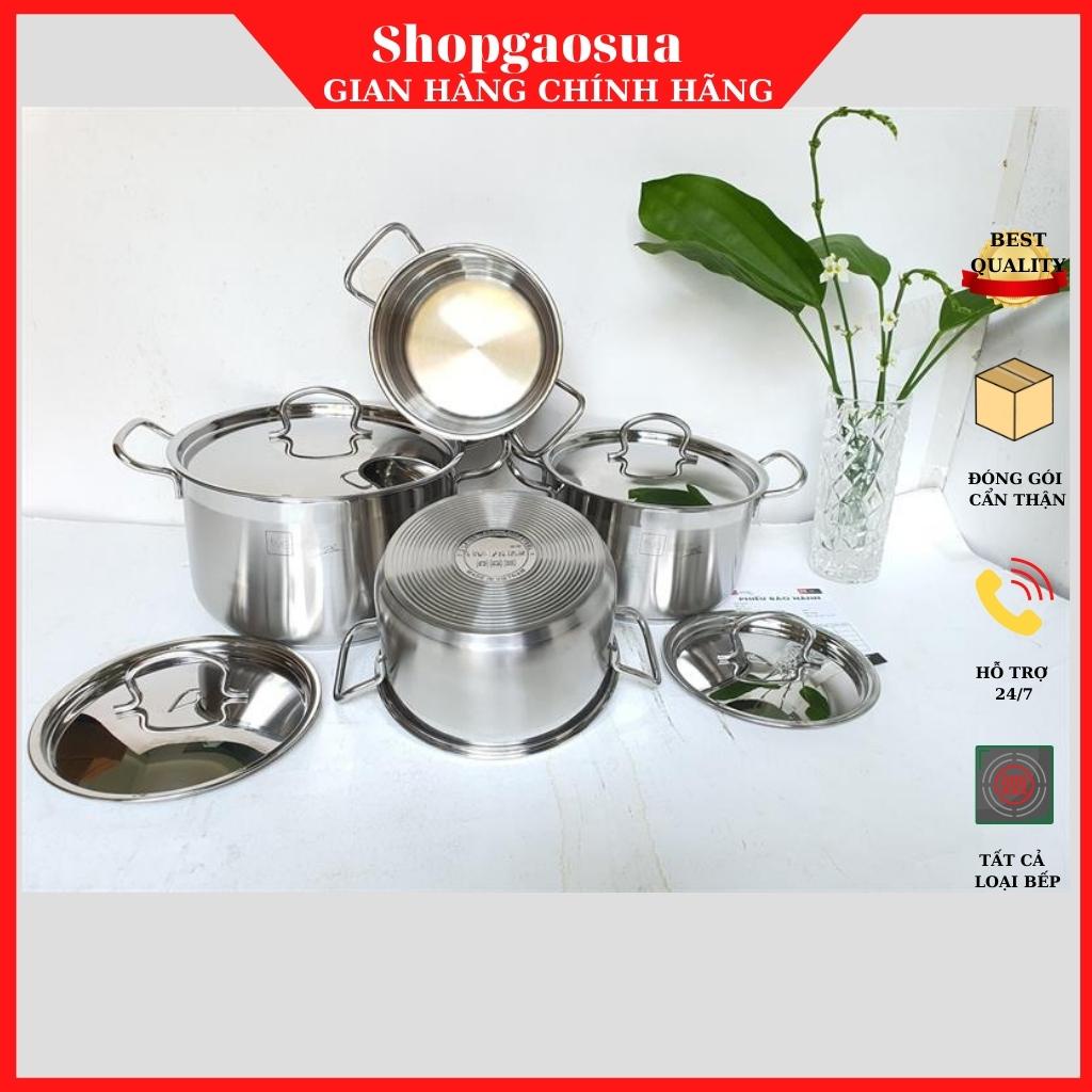Bộ nồi Fivestar Vancouver FPB4002 4 chiếc inox 304, nắp inox 3 đáy sang trọng - Bảo hành 25 năm