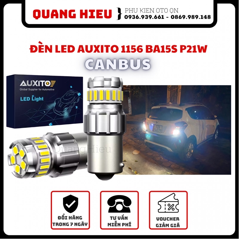 (Bảo hành 12 tháng) Bóng đèn Led Auxito có Canbus 1156 P21W BS15S 23 LED siêu sáng đèn lùi  Fadil (1 đôi)