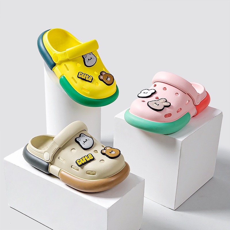 Dép cho bé Cheerful Mario, sục cross cho bé trai bé gái siêu nhẹ chống trơn trượt chính hãng