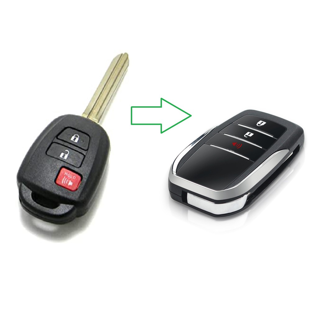 [MỚI] Vỏ Chìa Khóa Cao Cấp Độ Gập 3 Nút Cho Toyota Vios, Innova, Yaris, Corolla Altis,...