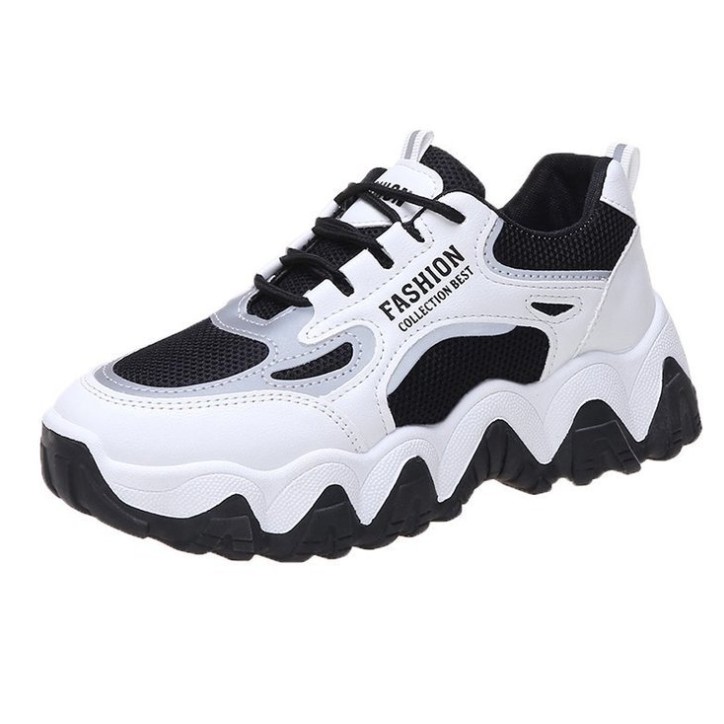 Giày sneaker nữ MS018 (đen trắng)