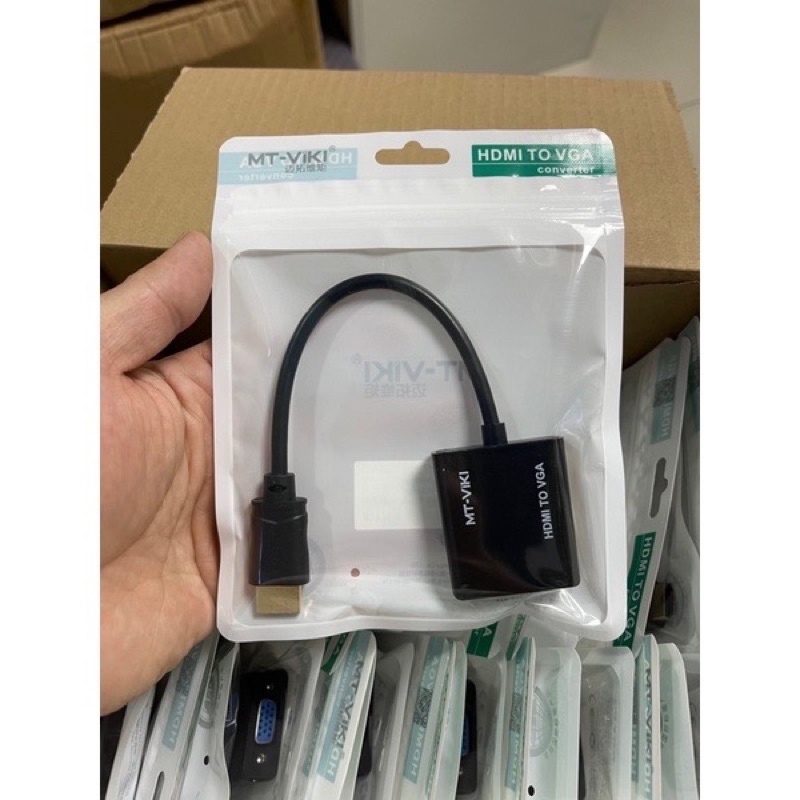 [CHÍNH HÃNG] Cáp HDMI sang VGA, Chuyển đổi HDMI to VGA Cable Full HD, cổng HDMI sang VGA 1080P cho máy chiếu laptop PC.
