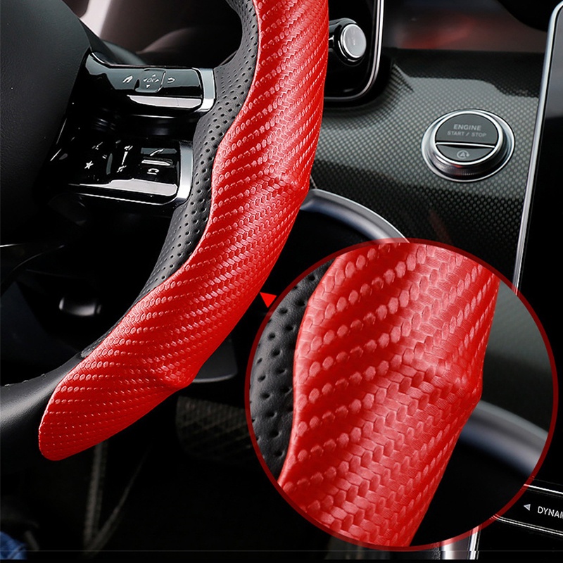 Bọc vô lăng ô tô SEAMETAL bằng sợi carbon chống trượt