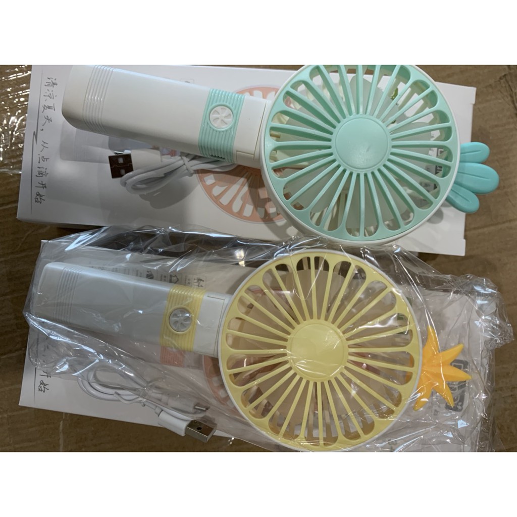 Quạt mini tích điện cầm tay có đế | BigBuy360 - bigbuy360.vn