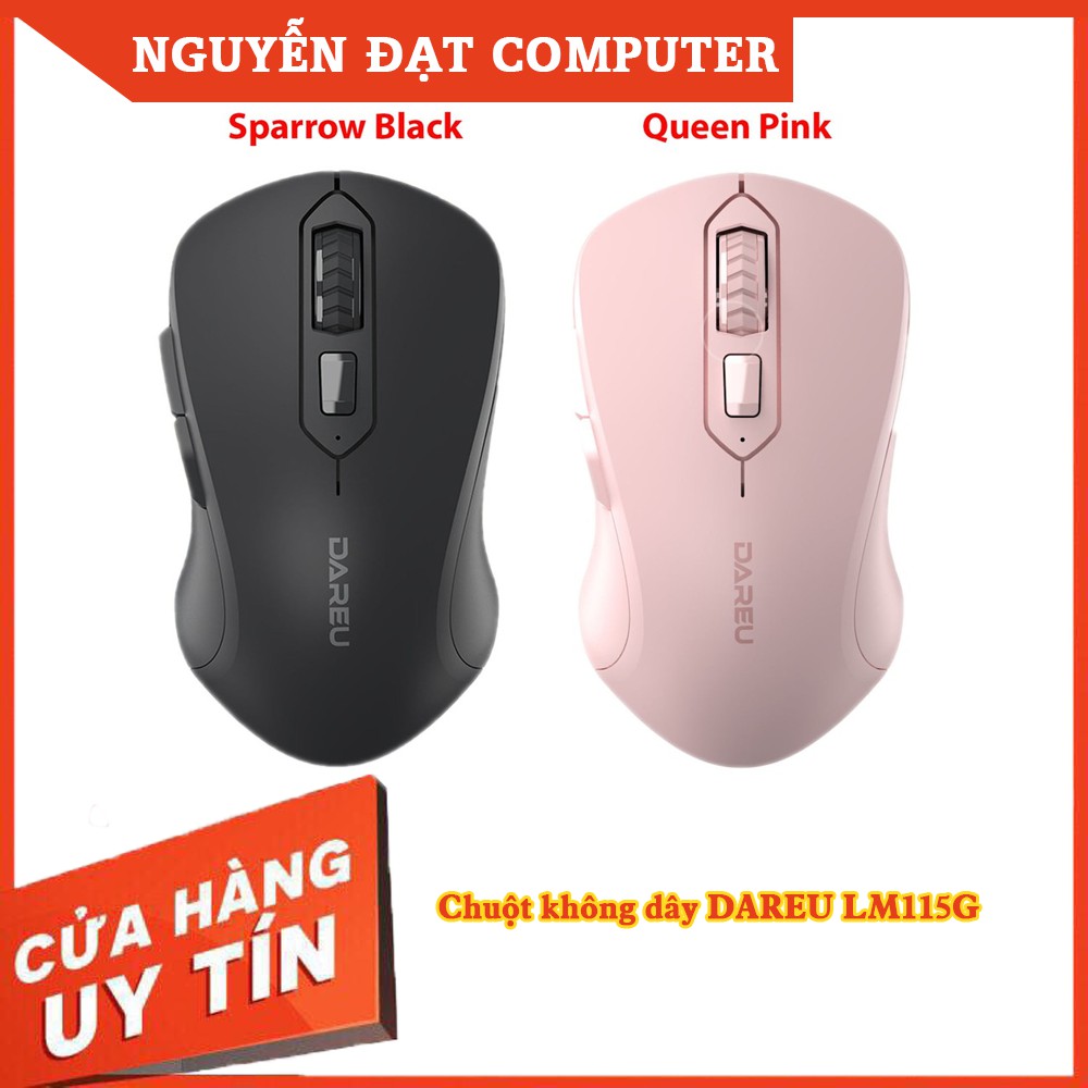 Chuột không dây giá rẻ DAREU LM115G Black/Pink - Phụ Kiện Máy Tính Chính Hãng,Bảo Hành 24 Tháng