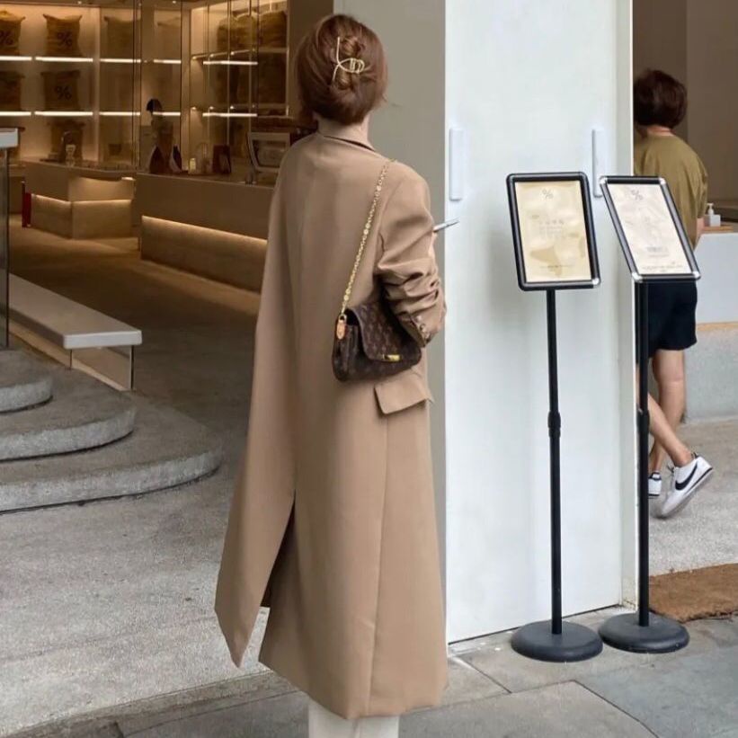 Áo khoác kaki cổ vest thời trang mùa thu cá tính cao cấp cho nữ
 | BigBuy360 - bigbuy360.vn