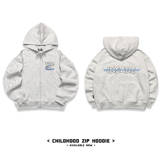 Áo Hoodie Zip Insane® ChildHood - màu Xám