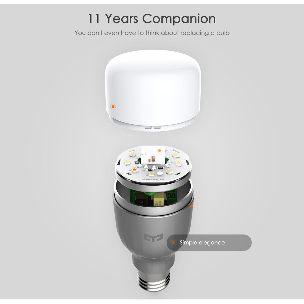 Bóng Đèn Led Thông Minh Xiaomi E27 Rgbw Wifi 9w 600lm