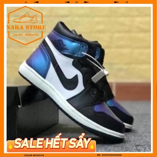 Giày Jordan 1 xanh loang cao cổ, Giày Sneaker JD1 Retro nam nữ Cao Cấp