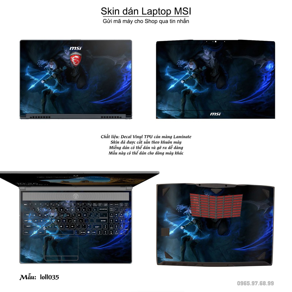 Skin dán Laptop MSI in hình Liên Minh Huyền Thoại nhiều mẫu 4 (inbox mã máy cho Shop)