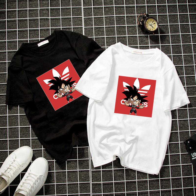 Áo thun Unisex form rộng goku cá tính Hàn Quốc vải dày mịn 2019T1533