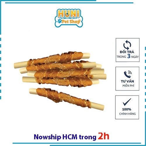 QUE CUỐN THỊT GÀ DoggyMan - Gói 10 cây snack cho chó - Huni Petshop