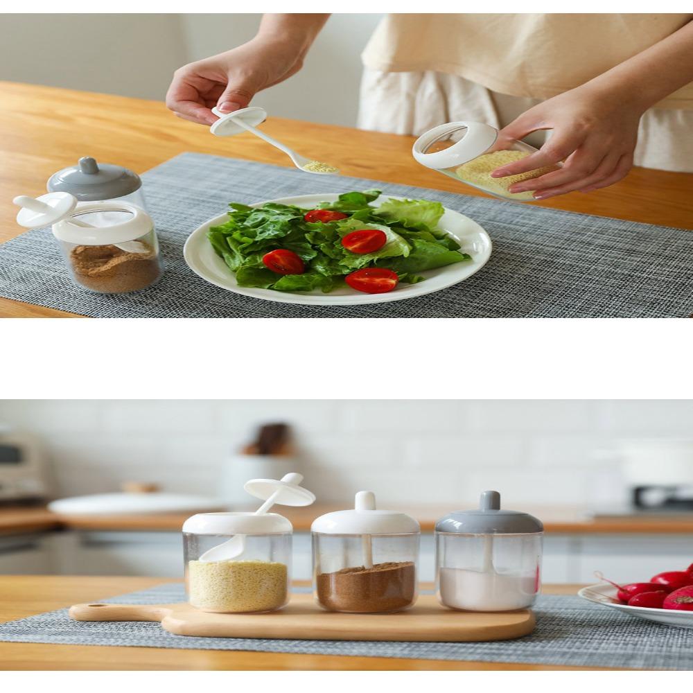 JUNE Hộp Đựng Gia Vị Trong Suốt Đa Chức Năng