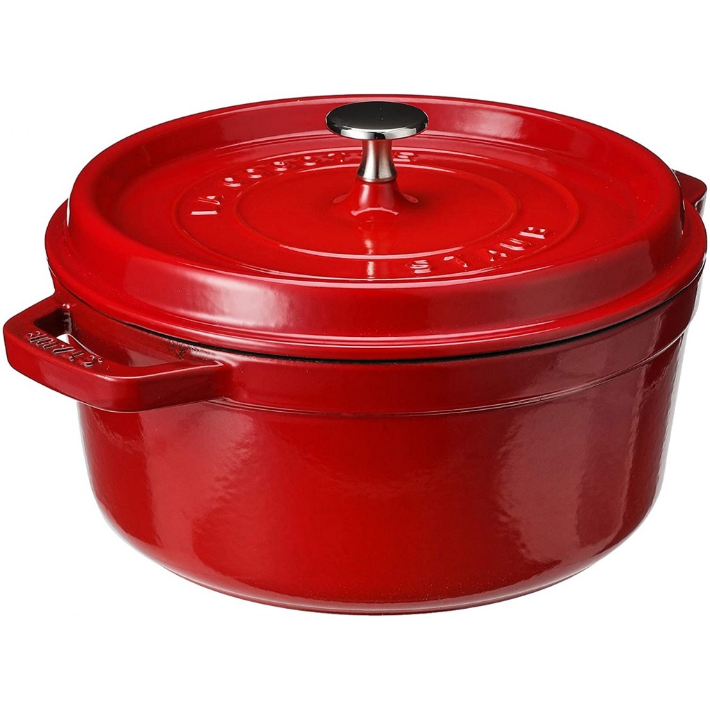 Nồi Gang Nội Địa Đức Staub Cocotte Chery Đường Kính 24CM Màu Đỏ Tráng Men Cao Cấp GermanySnT 0240076