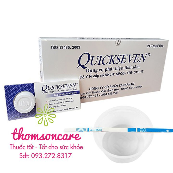 Que thử thai QUICKSEVEN - Tiện dụng - Nhanh, chính xác - Luôn che tên - Chính hãng.