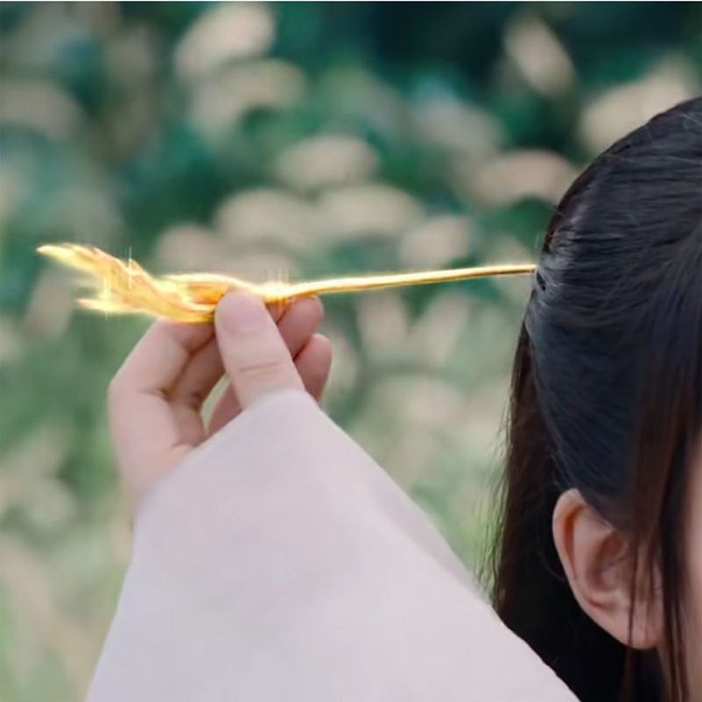 Trâm cài tóc lông vũ phong cách Trung Hoa cổ điển thời trang cho nữ 1 cái