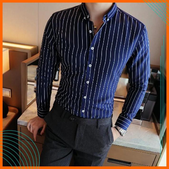 Áo sơ mi - Áo sơ mi nam kẻ cao cấp - Chất liệu lụa mềm mịn, kiểu dáng slimfit trẻ trung, thanh lịch, tôn dáng | BigBuy360 - bigbuy360.vn