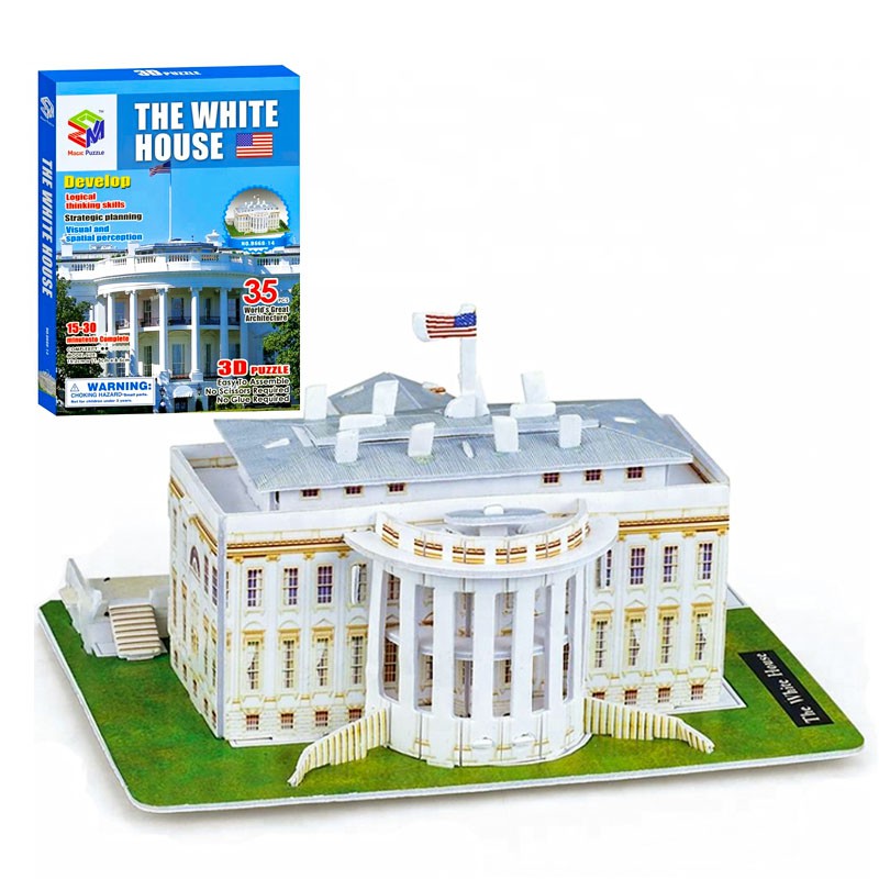 Mô Hình Giấy 3D Magic Puzzle: Nhà Trắng B668-14 [35 Chi Tiết]