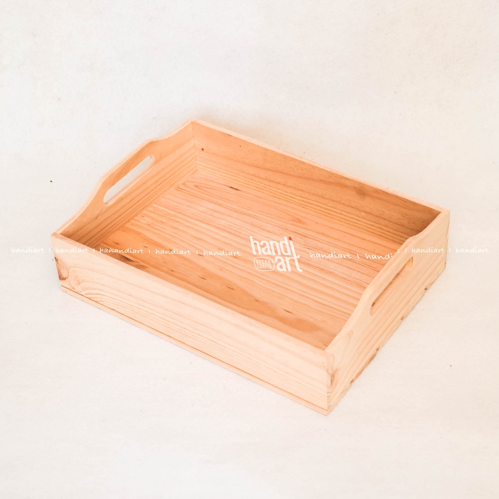 Khay gỗ đựng quà có tay cầm