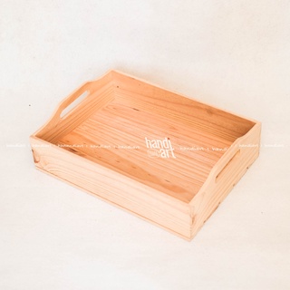 Khay gỗ đựng quà có tay cầm