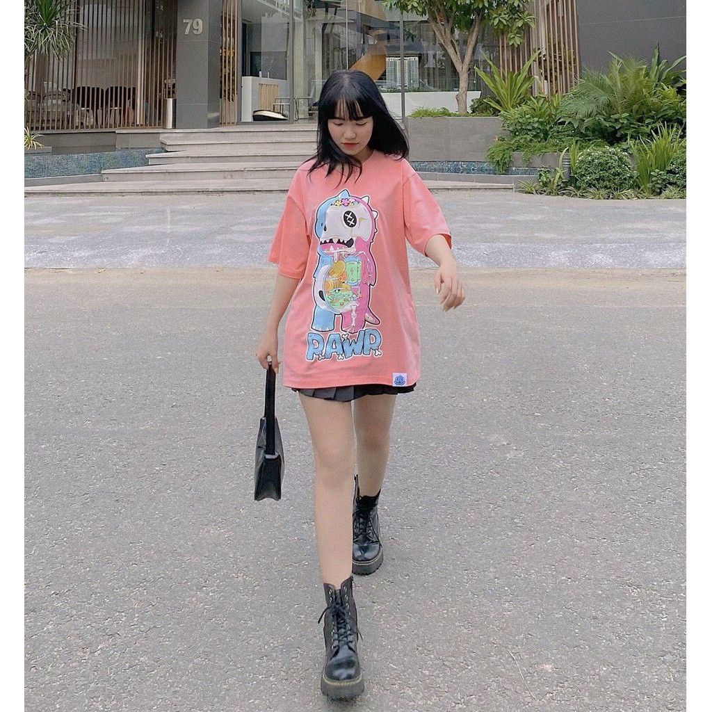 Áo thun dáng rộng tay lỡ nam nữ Unisex đẹp hàng cao cấp chất vải mềm mịn hình khủng long paw | BigBuy360 - bigbuy360.vn