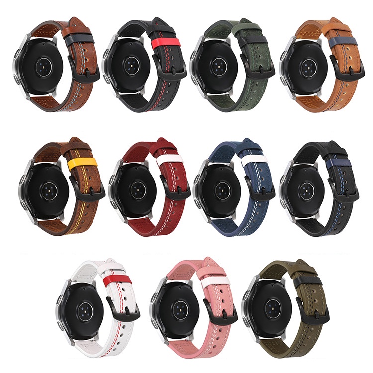 SAMSUNG Dây Đeo Bằng Da Thật Thay Thế Cho Đồng Hồ Thông Minh Huawei Watch GT 42/46mm 42/46mm 18/20/22mm