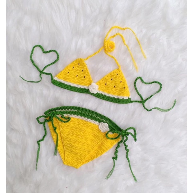 Đồ bơi bikini len cho bé