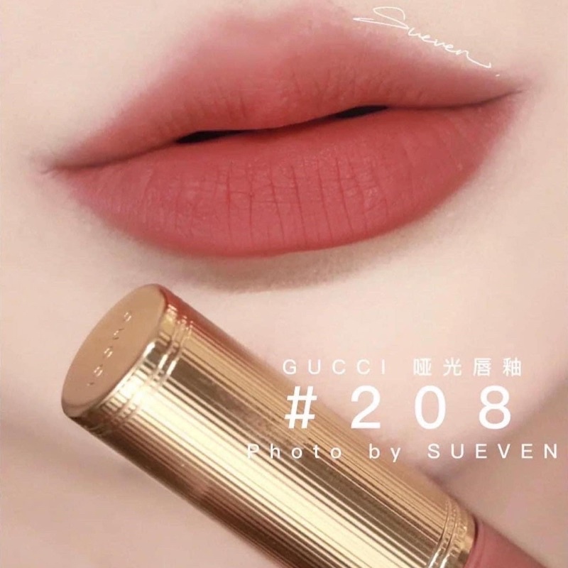 Son kem Gucci Rouge à Levres liquid matte lip colour transfer proof 505 208