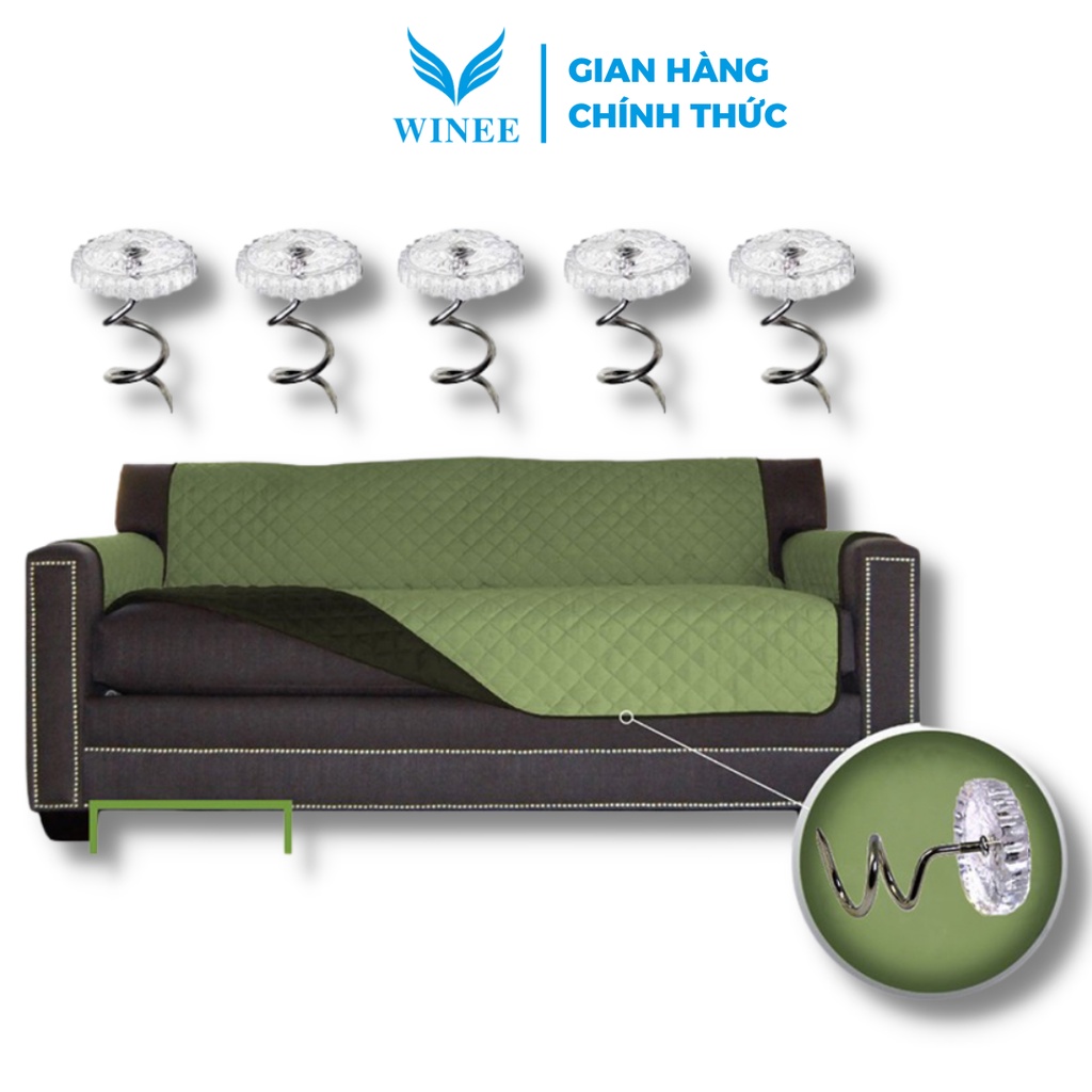 Set 5 ghim xoắn cố định vải bọc sofa, khăn trải sofa, sofa bed...