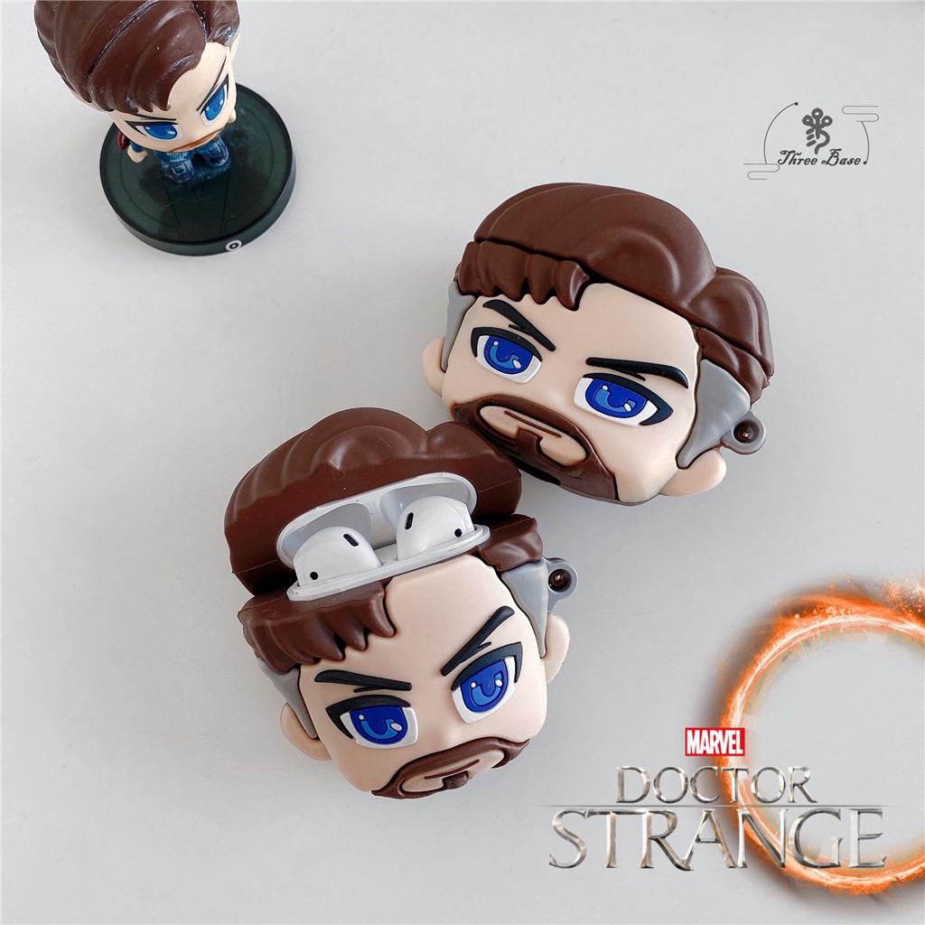 Airpods case Marvel The Avengers Cool Soft Casing Portable airpods pro Cover For Apple Wireless Bluetooth Headset Iron Man Doctor Strange Captain America