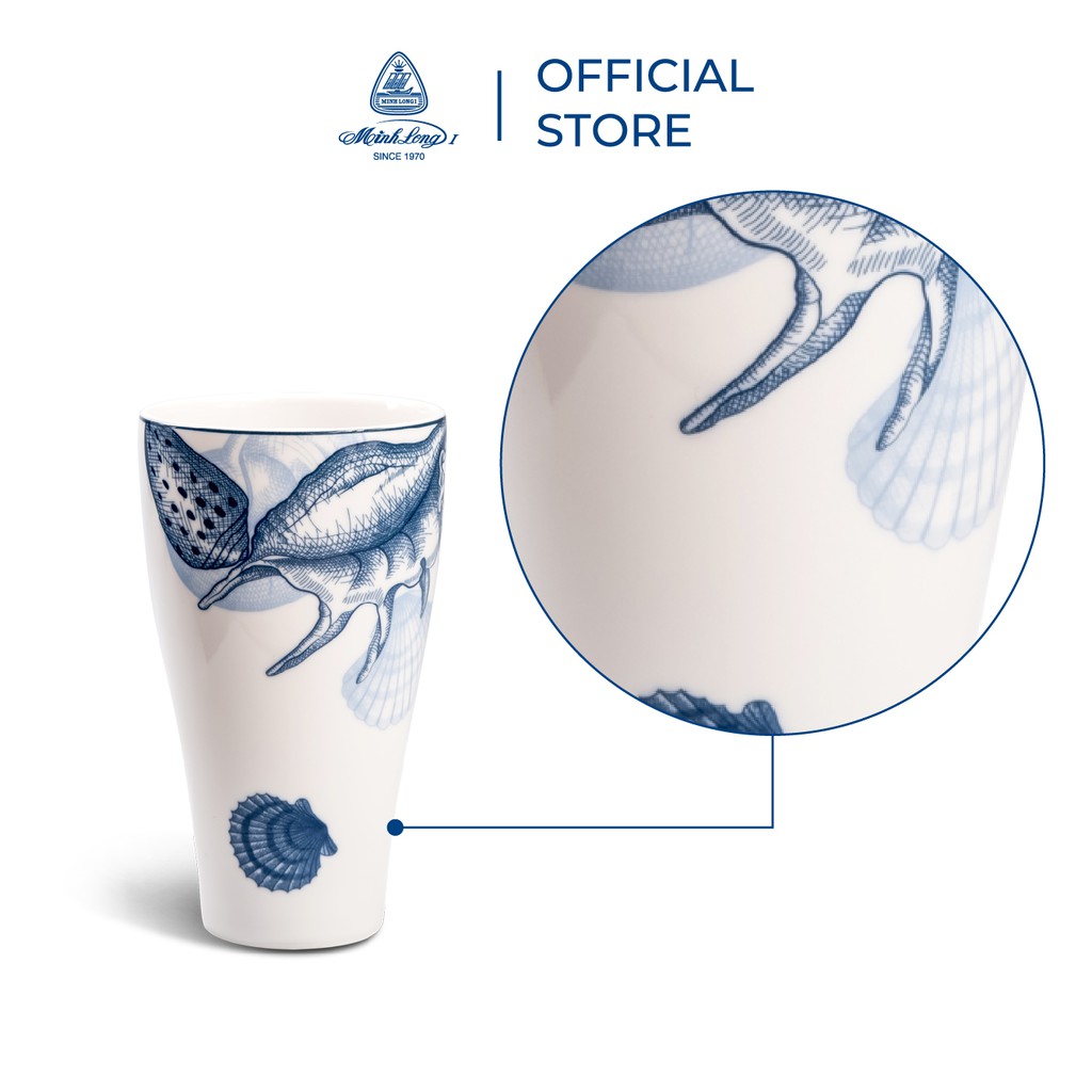 Ly Sứ Dưỡng Sinh Minh Long 0.48 L - Nắp Ống Hút (K2) - Đại Dương