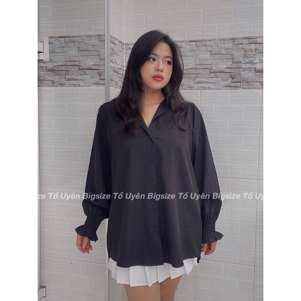 (T.U Bigsize 50-85kg) Áo Sơmi Tay Bo Chun Dáng Dài Loại 1 | BigBuy360 - bigbuy360.vn