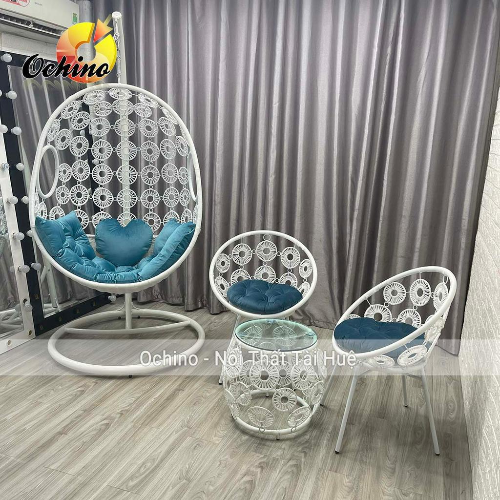 Xích Đu Đơn Cao Cấp, Xích Đu Sân Vườn Mẫu Hoa Bền Đẹp (Hàng Sẵn)