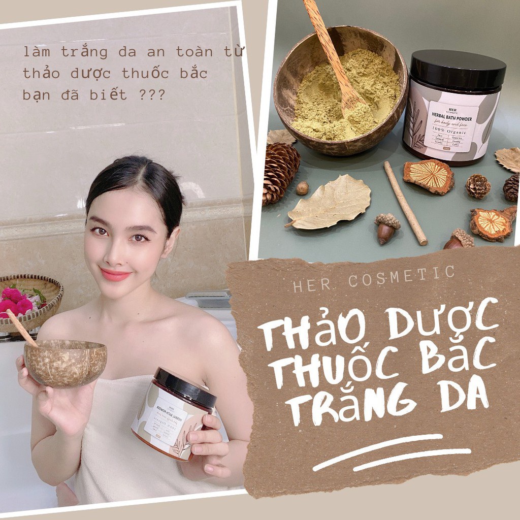 Tắm Trắng Thảo Dược Herbal Bath Powder - Her Cosmetic 300 g | BigBuy360 - bigbuy360.vn