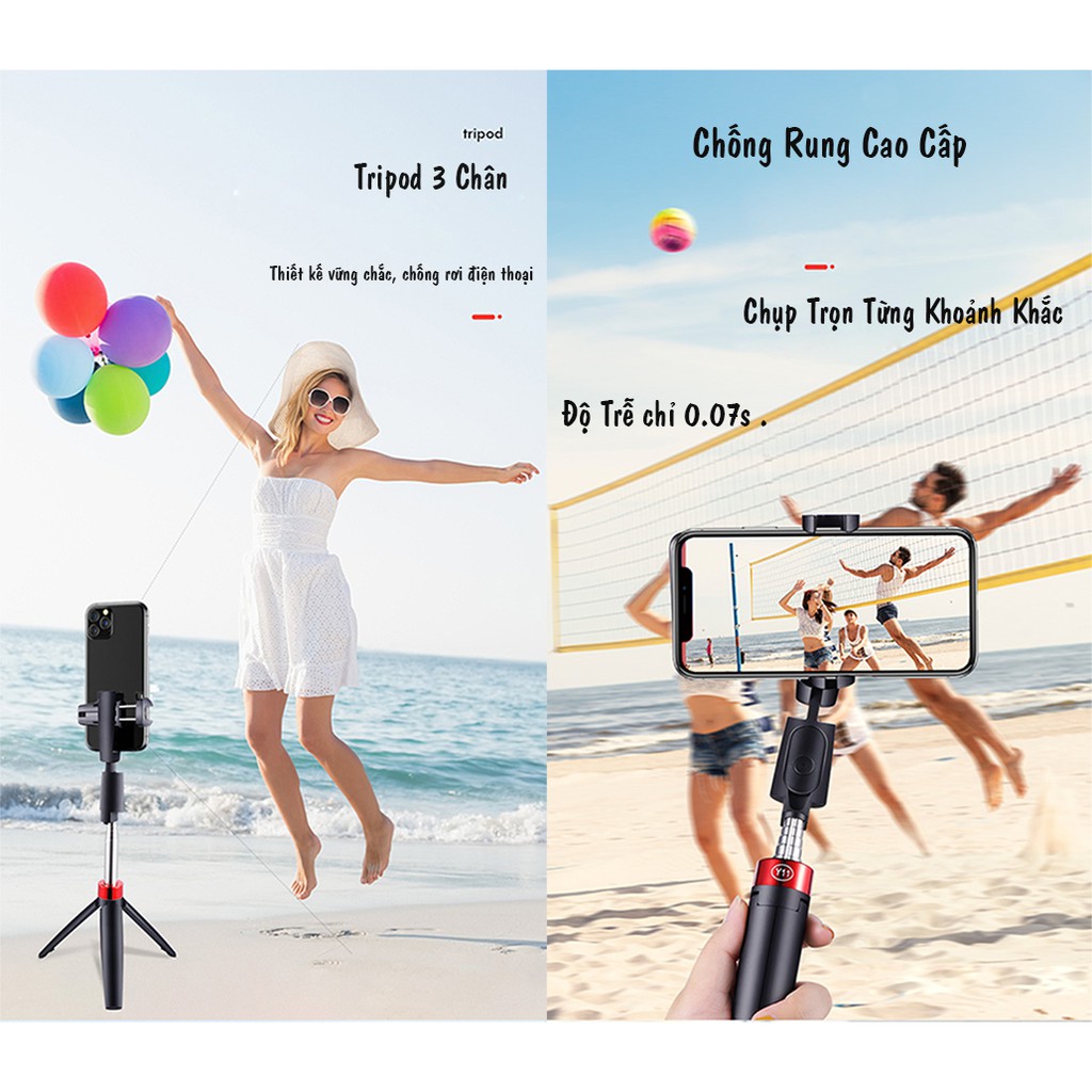 Gậy Tự Sướng Bluetooth Y11 Chống Rung Nhỏ Gọn| Tripod Selfie Bluetooth Chụp Hình Chống Rung Cao Cấp Dùng Cho Androi | BigBuy360 - bigbuy360.vn