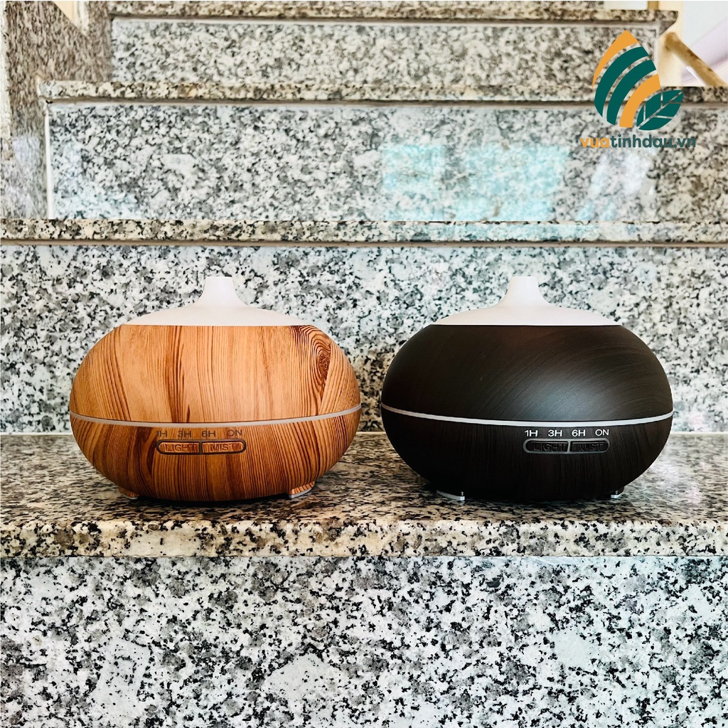 Máy khuếch tán tinh dầu cao cấp Bí Lùn Aroma Diffuser dung tích 550ml phun sương thơm mát khắp phòng